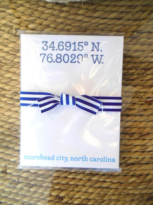 Crystal Coast Coordinates Notepad