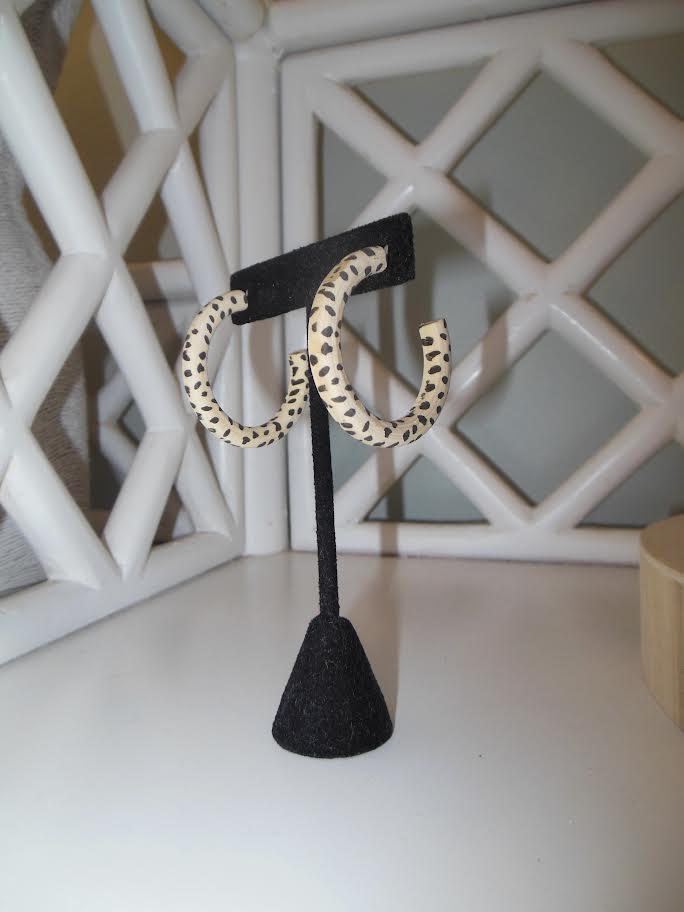 Animal Print Hoop Earrings