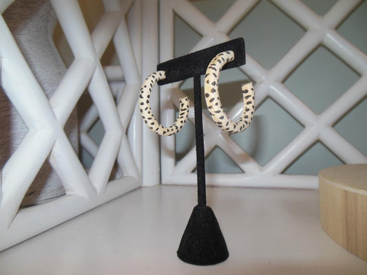Animal Print Hoop Earrings