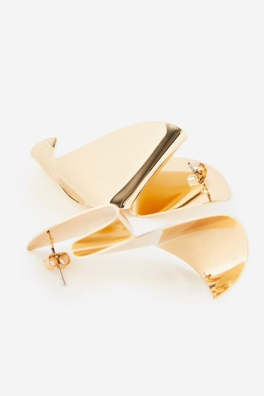 Folded Gold Earrings