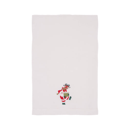 Santa's Gift Hemstitch Guest Towel