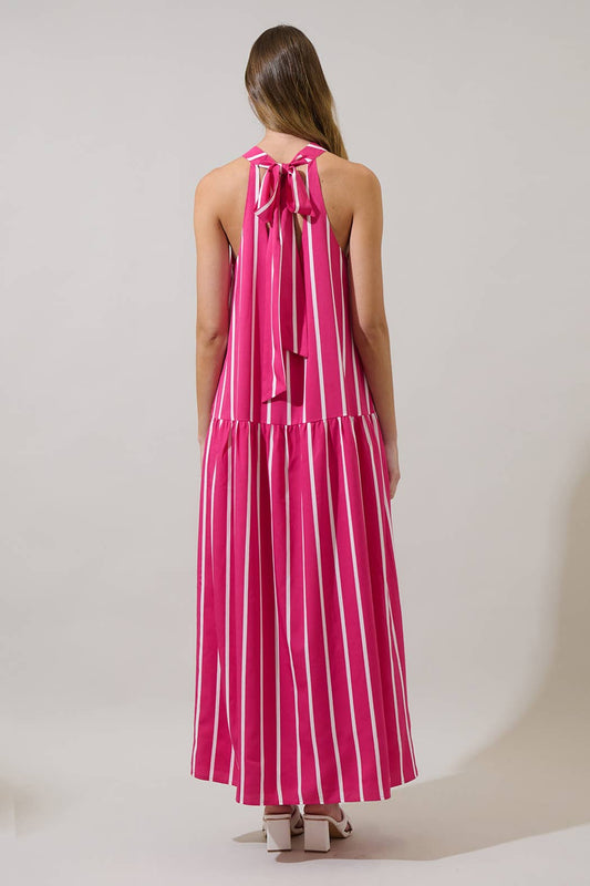 Donia Striped Evonne Maxi Dress