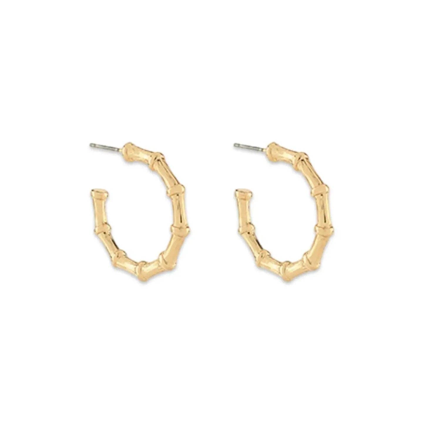 Bamboo Hoops - Gold