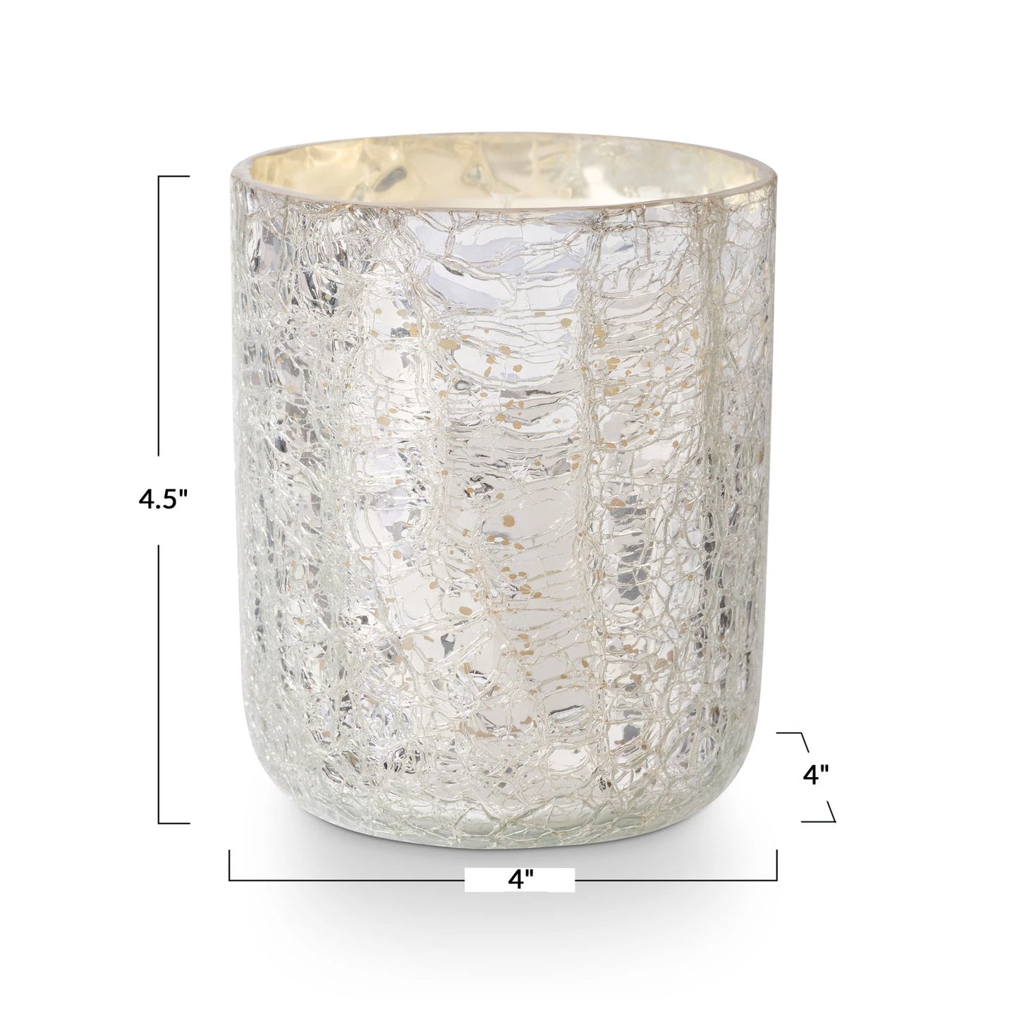 Balsam & Cedar Small Boxed Crackle Glass Candle