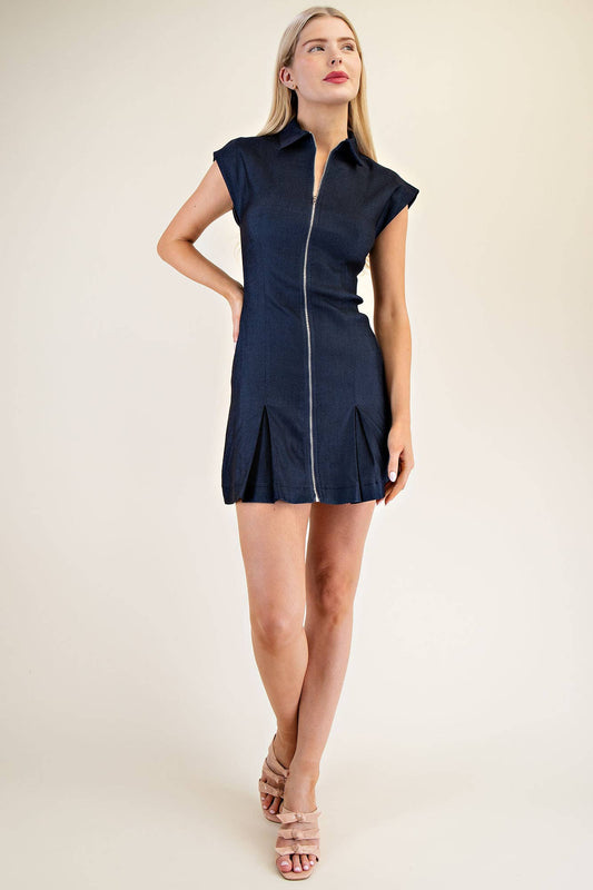 Zippered Mini Dress