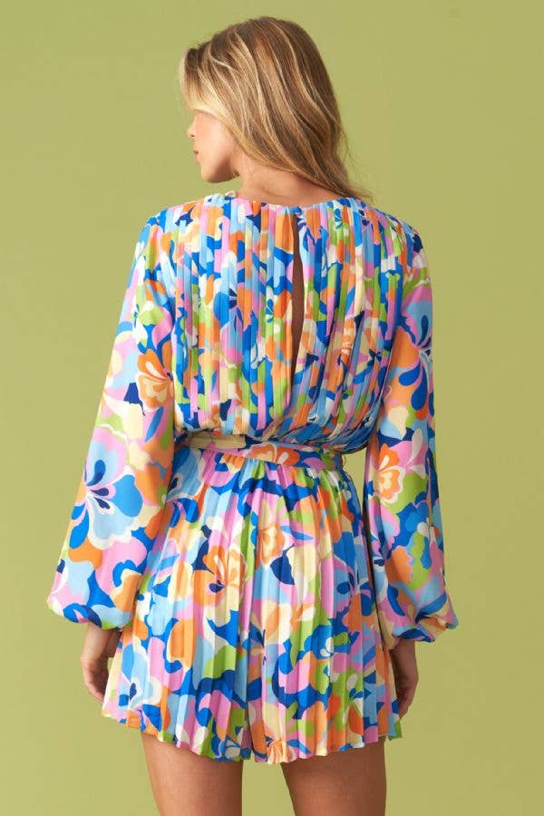 A Printed Woven Romper