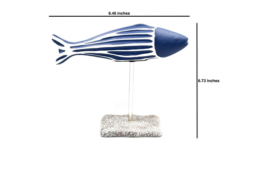 Blue Fish Ceramic Sculpture