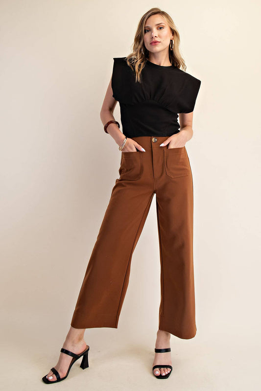 Colette Cropped Wide Leg Pants