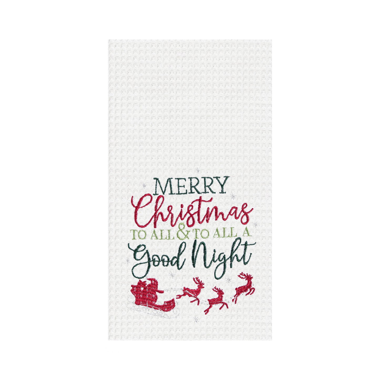 "Merry Christmas & Good Night Santa Claus" Kitchen Towel