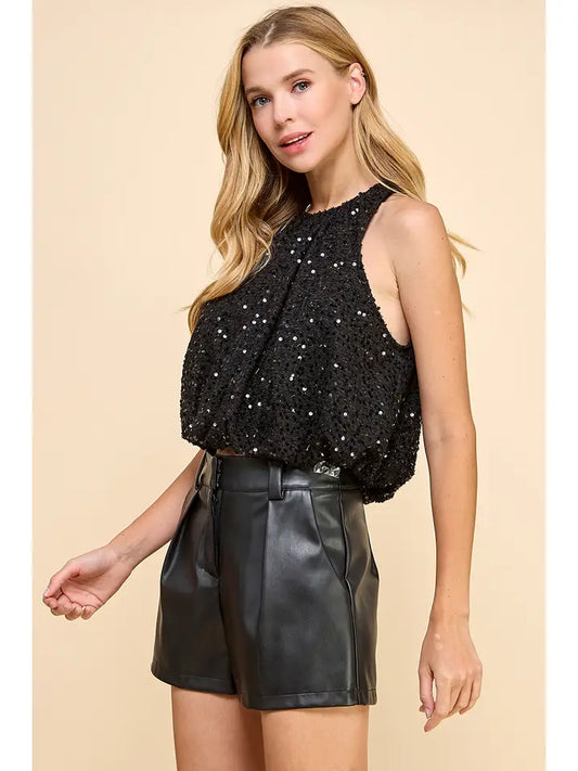 Sequin Midi Top