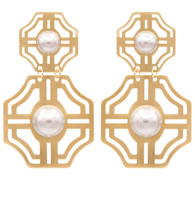Octagon Drop Earrings