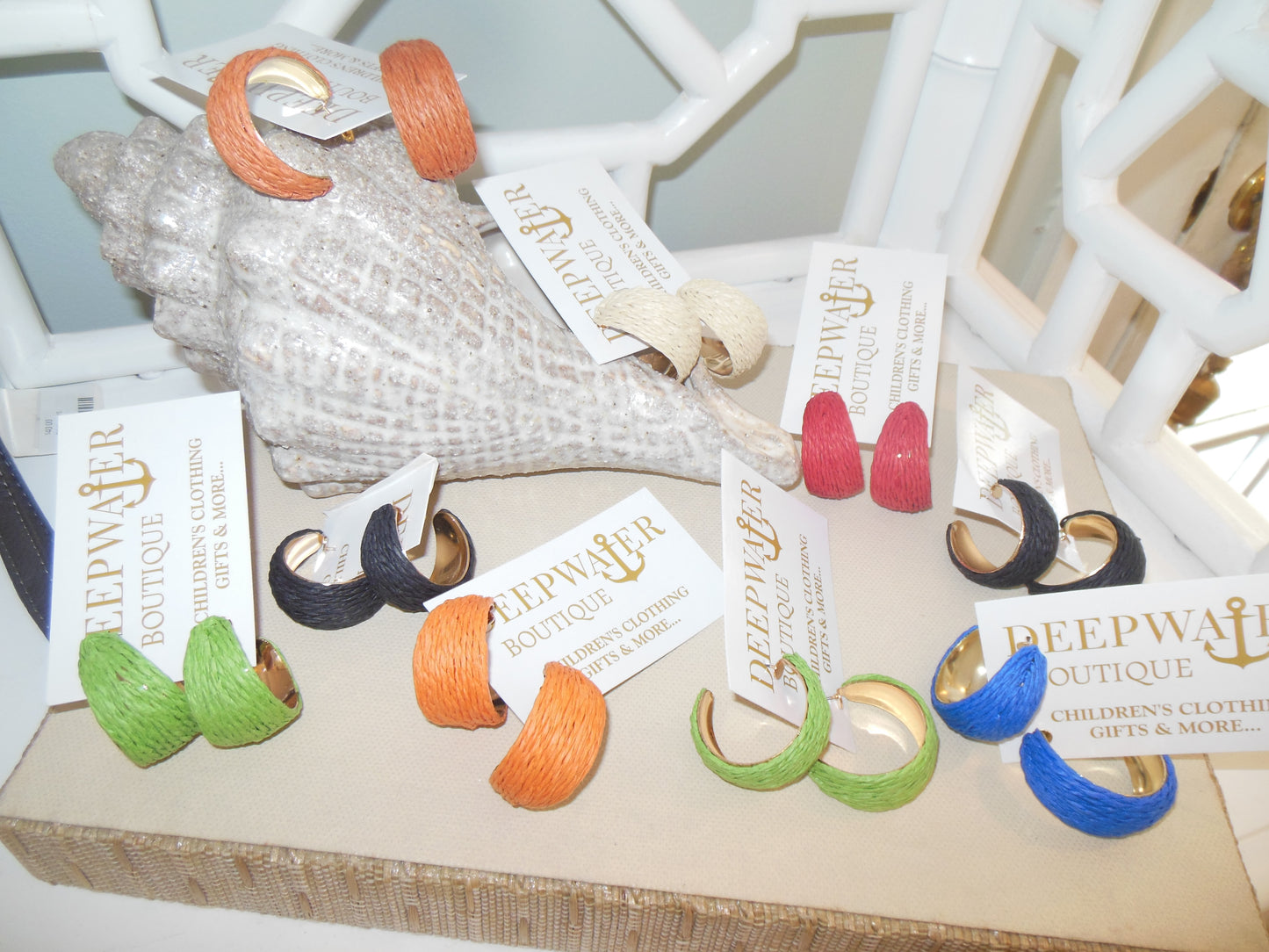30mm Raffia Hoops