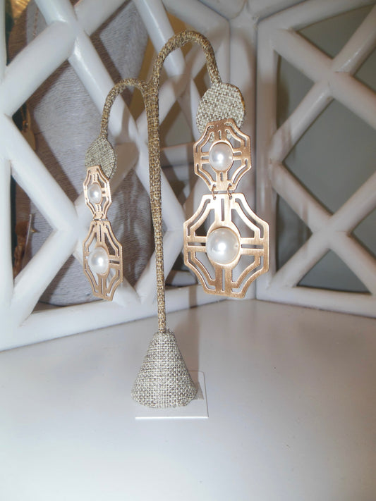 Octagon Drop Earrings