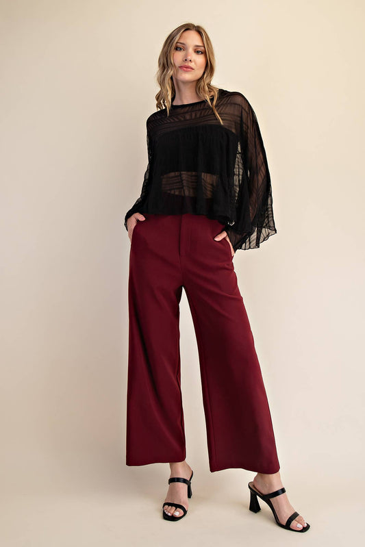 High Waist Wide Pants