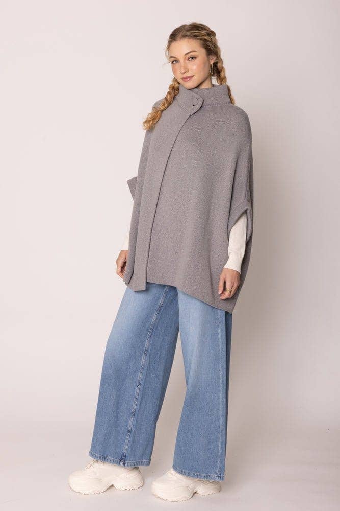 Cardigan with Button Neck