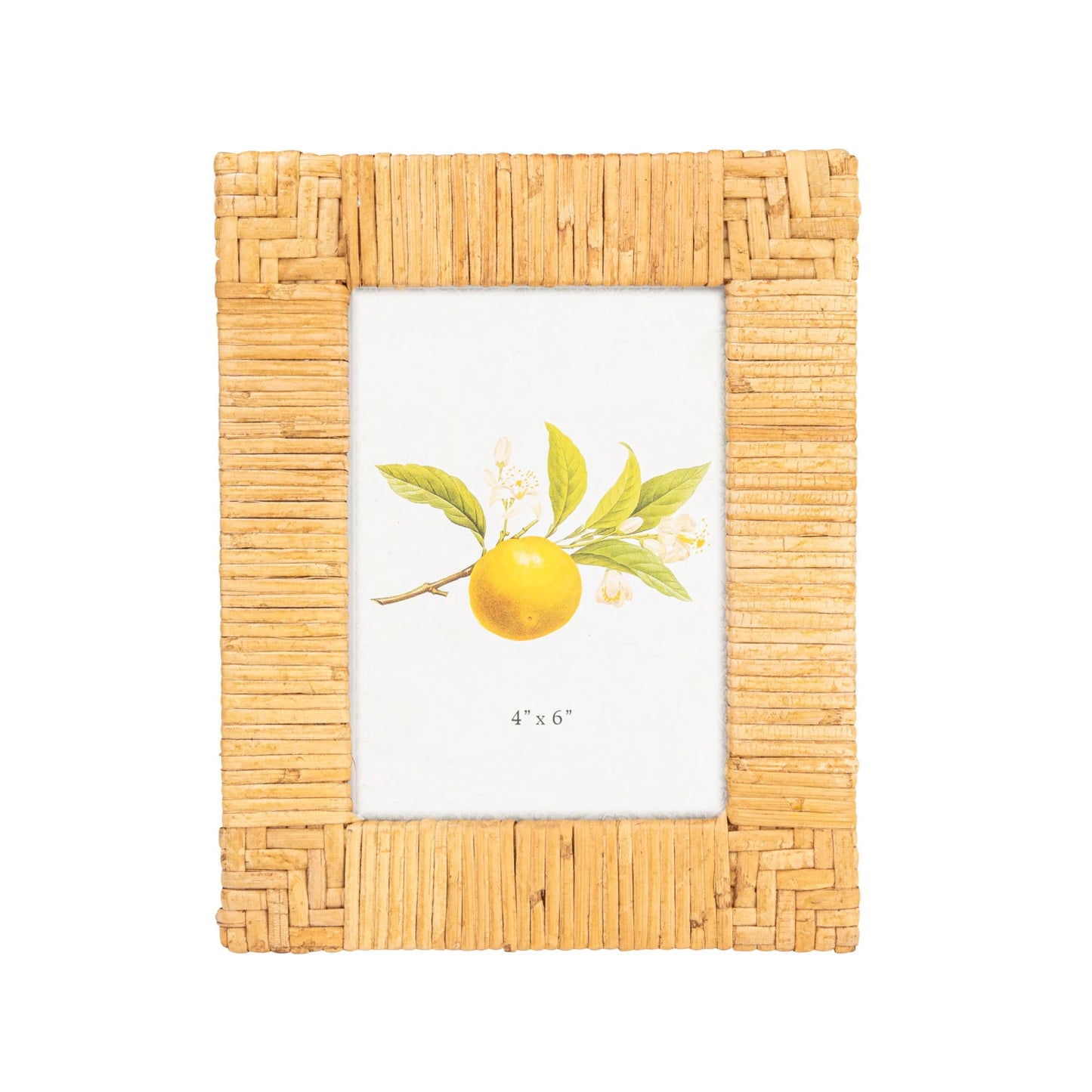 Hand-Woven Rattan Photo Frame