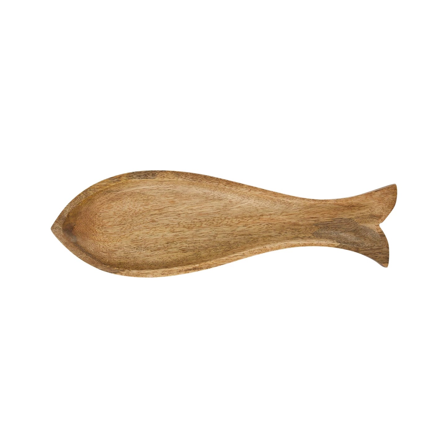 Mango Wood Fish Shaped Dish, Natural