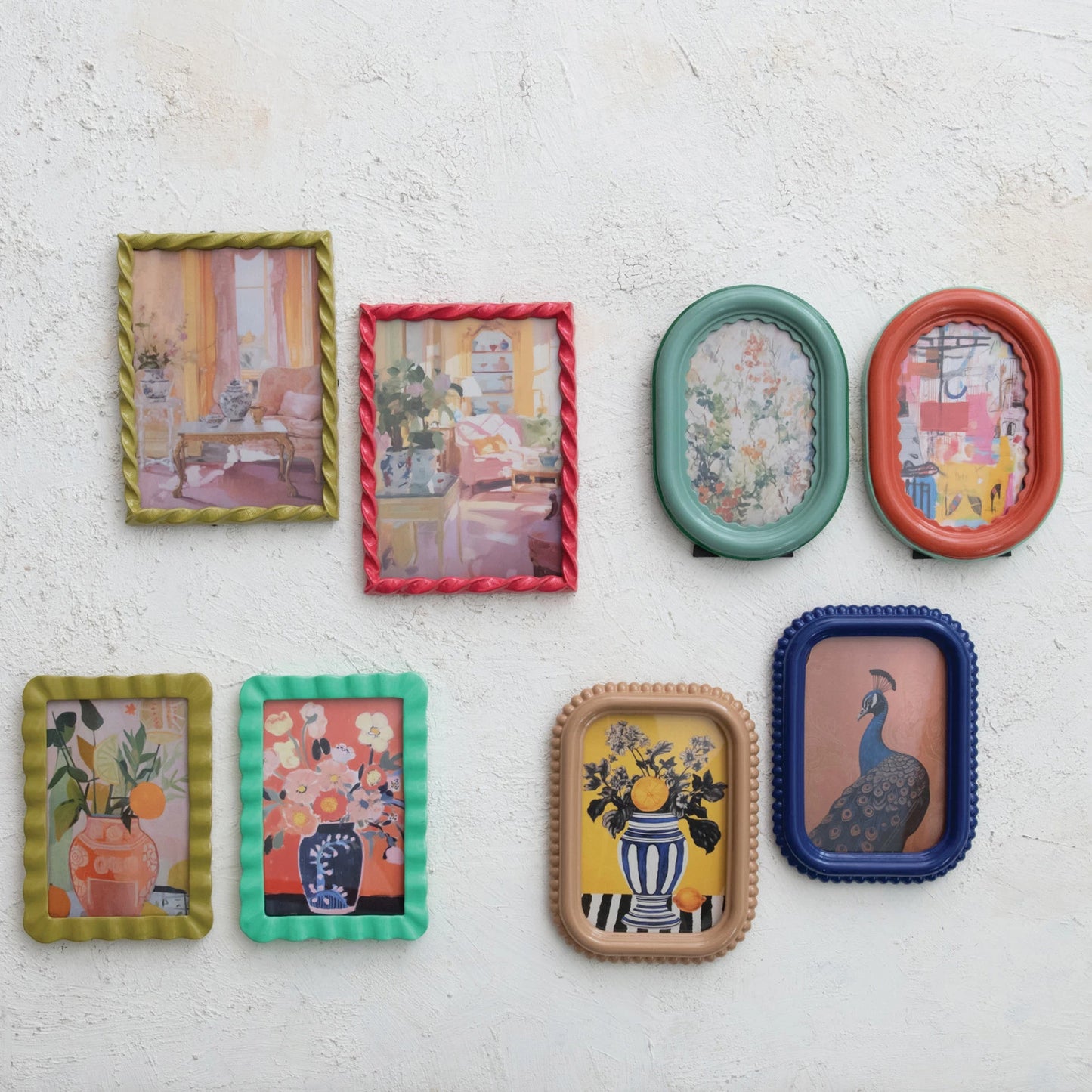 Twisted/Bobbin/Ruffled Photo Frame, 8 Styles (Holds 4x6 & 5x7 Photos) (Hangs or Sits)