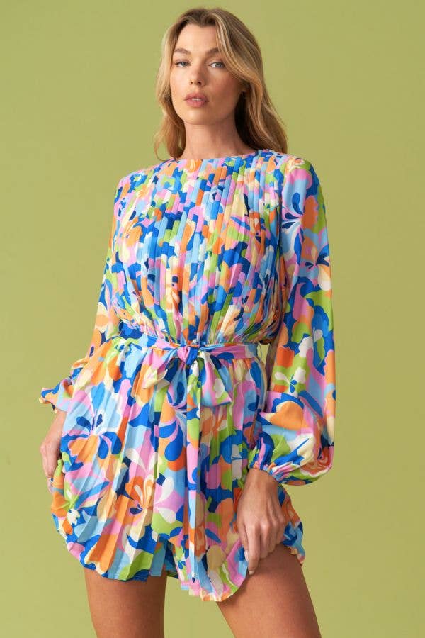 A Printed Woven Romper