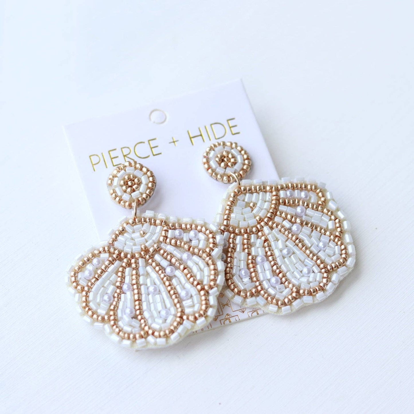 Custom Beaded Clam Earring | Nautical Earrings