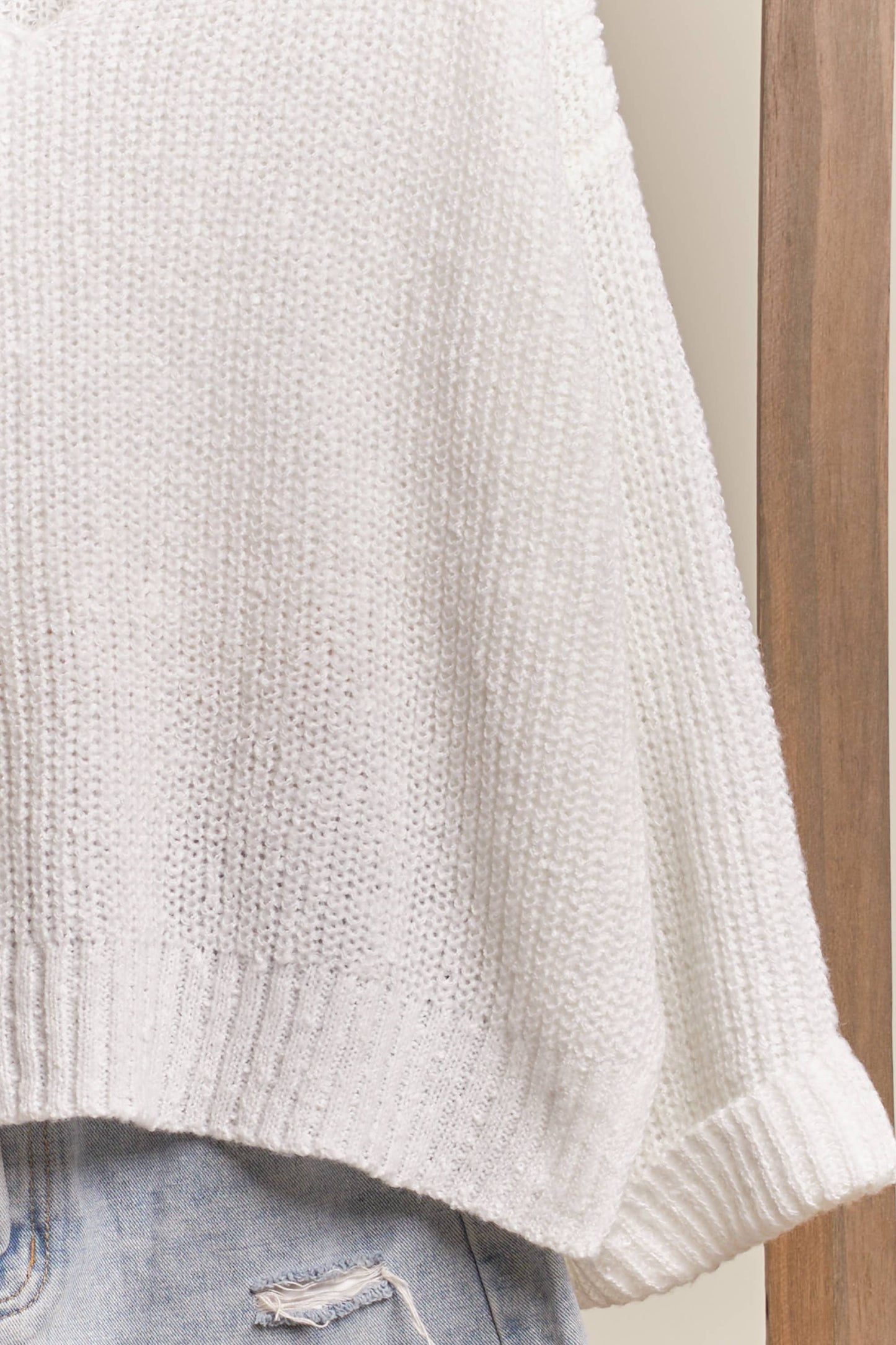 Ivory Relaxed Knit Sweater