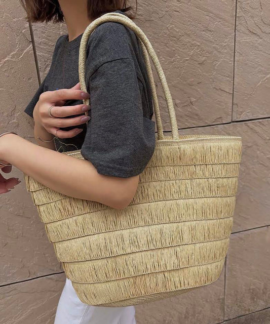 Fringe Straw Tote