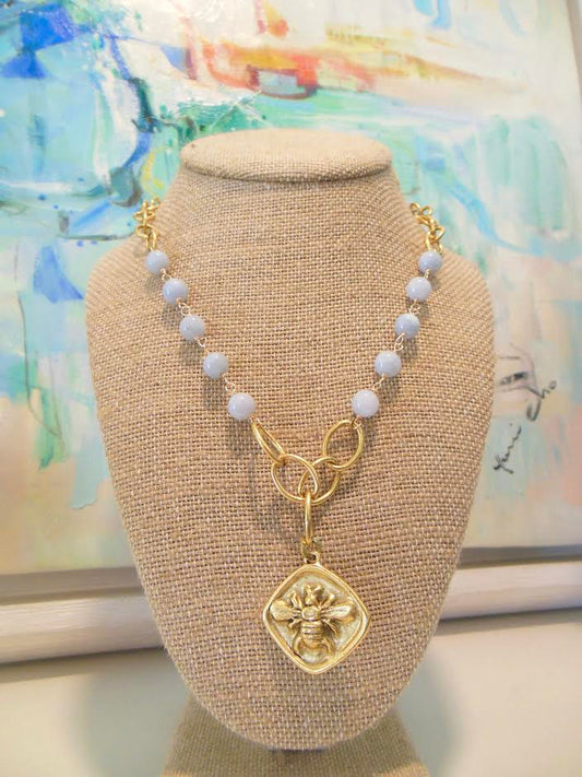 Golden Honey Bee Necklace