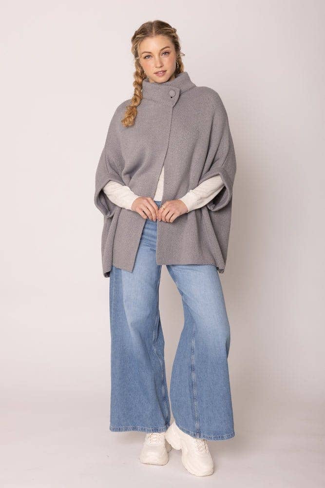 Cardigan with Button Neck