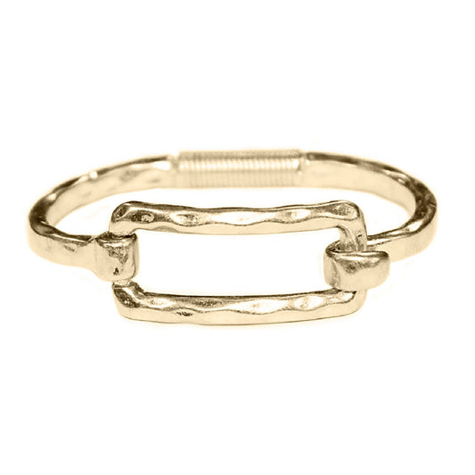 Hammered Rectangle Hinge Bangle