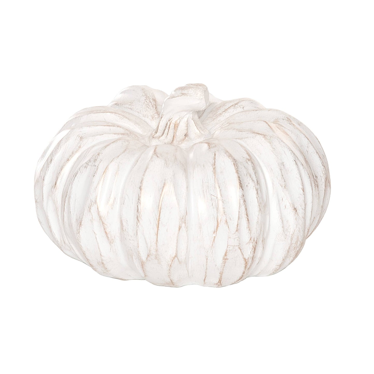 5" White Pumpkin Decoration