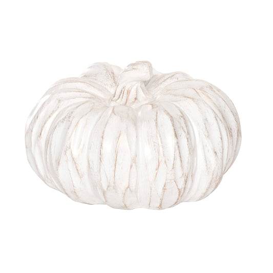 5" White Pumpkin Decoration