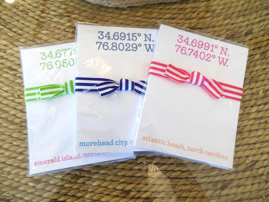 Crystal Coast Coordinates Notepad