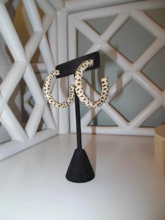 Animal Print Hoop Earrings