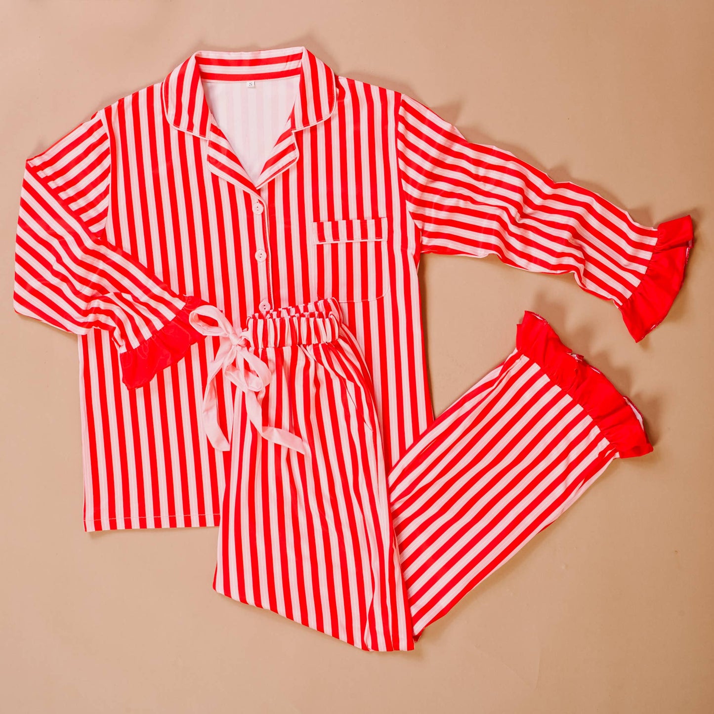Sweet Dreams Pajama Pants Set-Peppermint Stripes