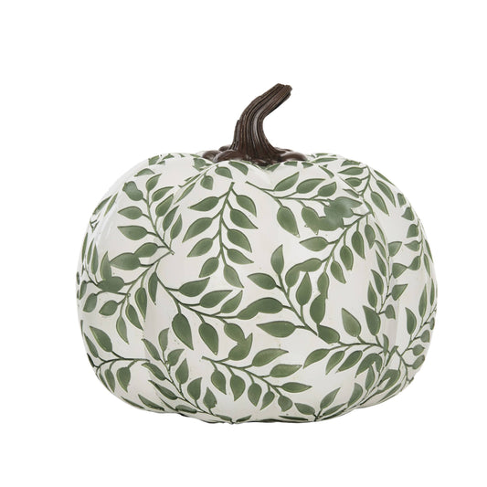 Tall Harvest Botanical Green Pumpkin Decoration