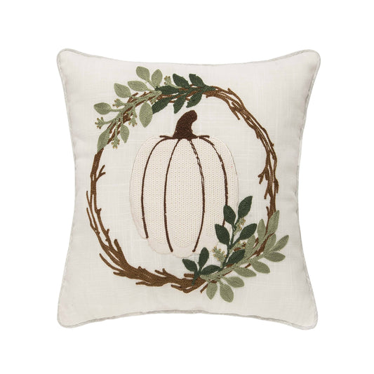 Pumpkin Wreath Throw Pillow