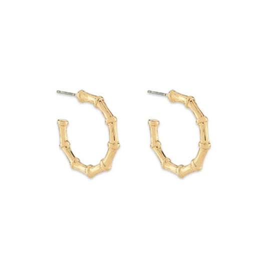 Bamboo Hoops - Gold