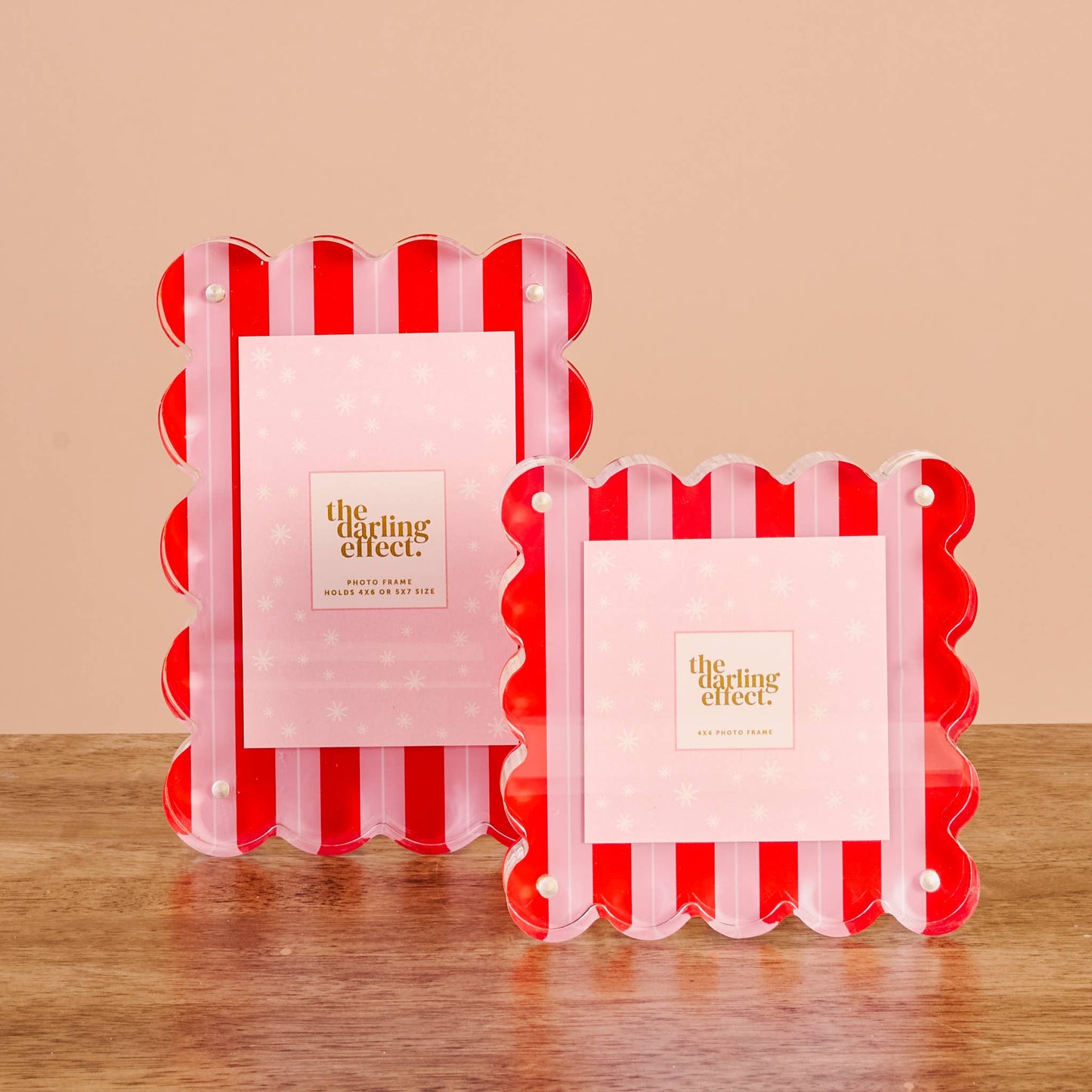 Scalloped Peppermint Stripes Picture Frame