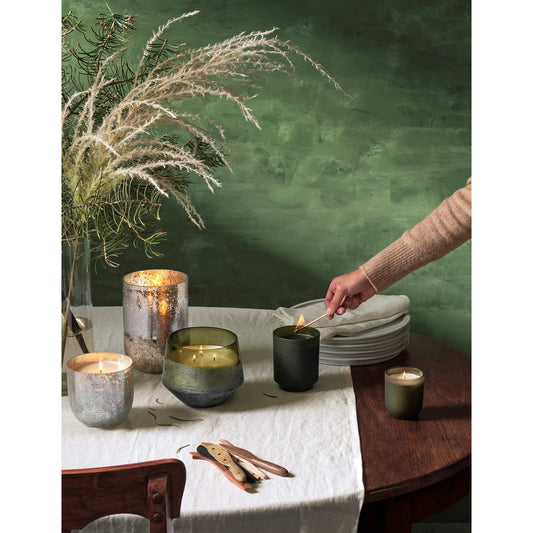 Balsam & Cedar Small Boxed Crackle Glass Candle