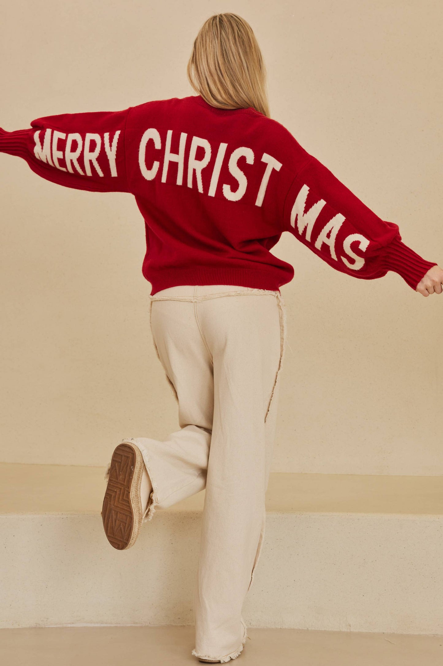 Oversized "Merry Christmas" Sweater