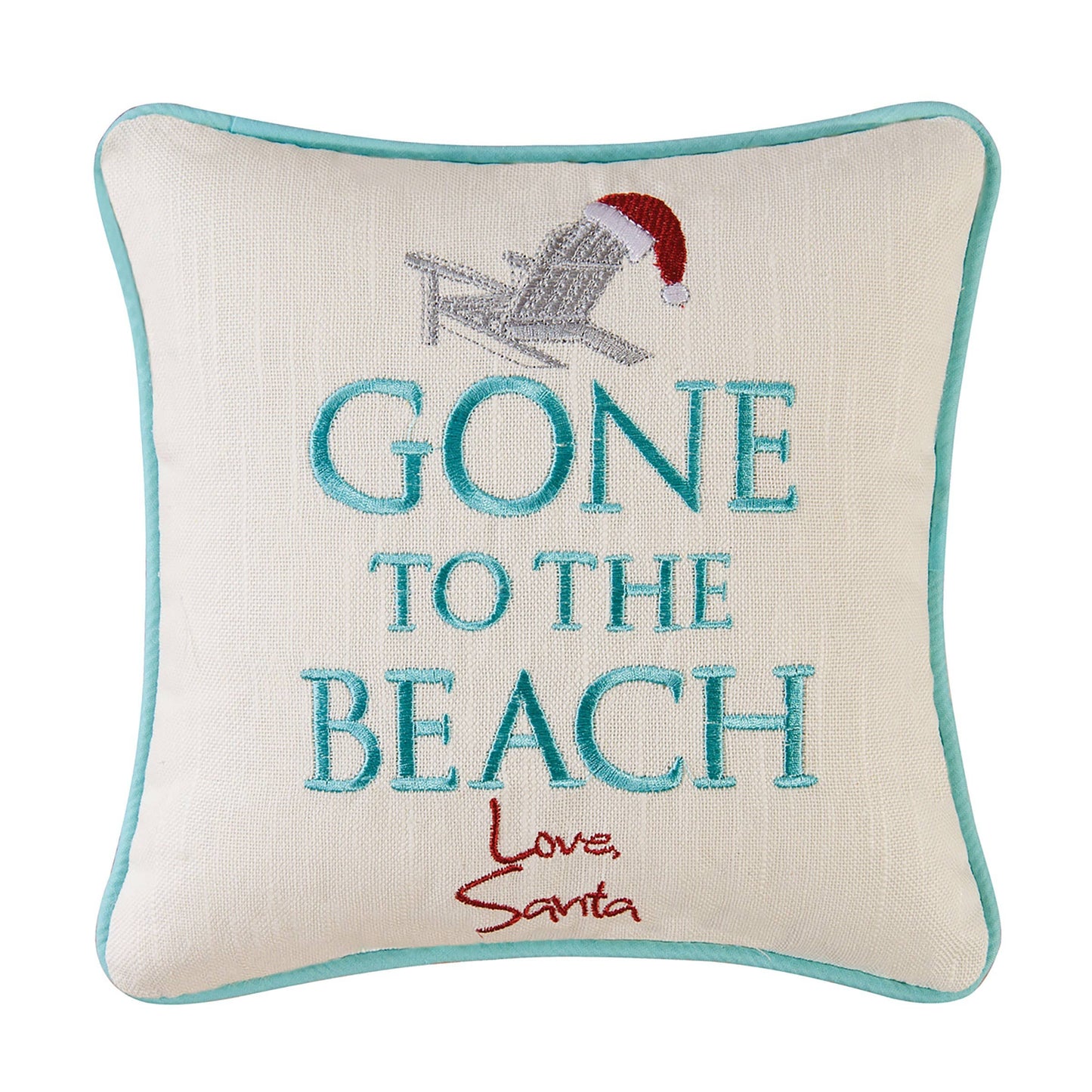 Festive "Gone To The Beach" Throw Pillow
