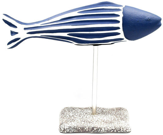 Blue Fish Ceramic Sculpture