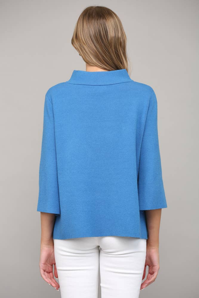 Mock Neck Pullover Sweater