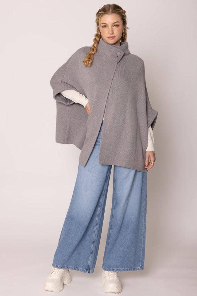 Cardigan with Button Neck