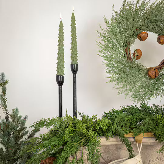 Unscented Tree Shaped Taper Candles in Box, Set of 2
