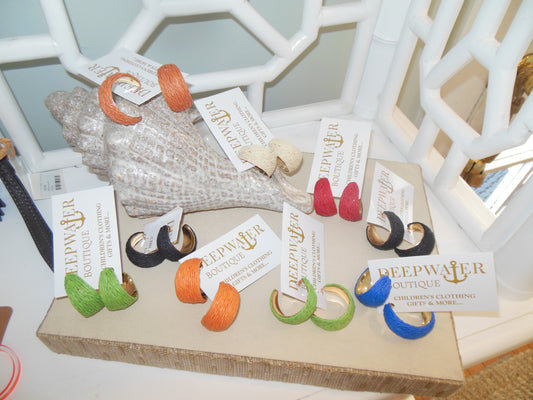 30mm Raffia Hoops