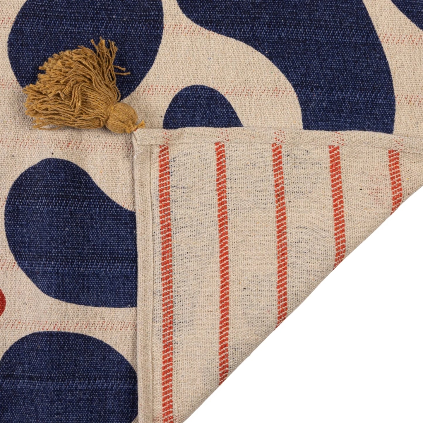 Two-Sided Woven Recycled Cotton Blend Throw - 60"L x 50"W