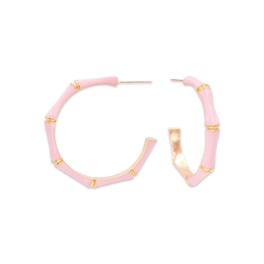 Bamboo Earrings - Blush