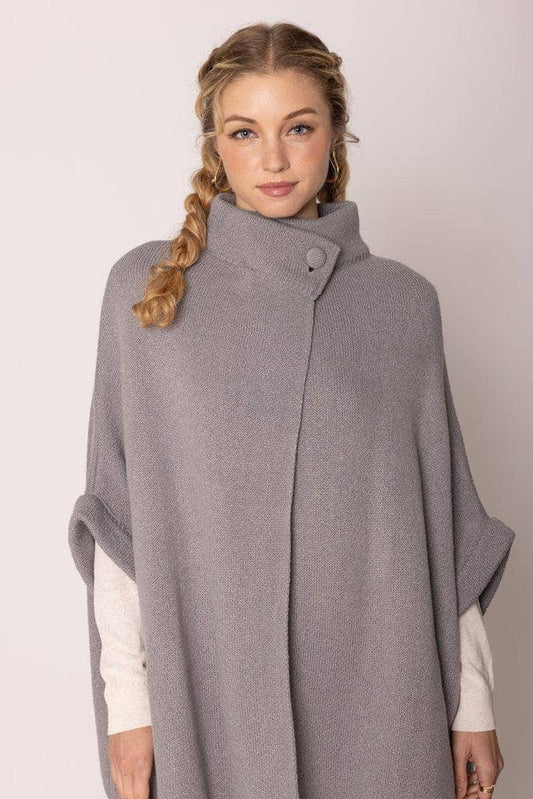 Cardigan with Button Neck