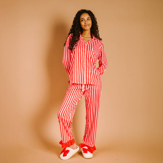 Sweet Dreams Pajama Pants Set-Peppermint Stripes